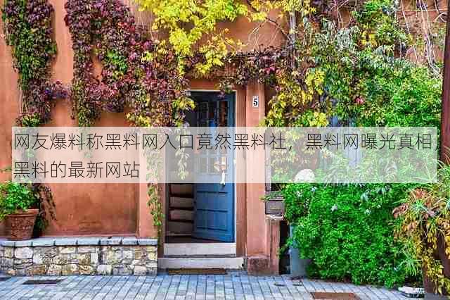 网友爆料称黑料网入口竟然黑料社,黑料网曝光真相,黑料的最新网站