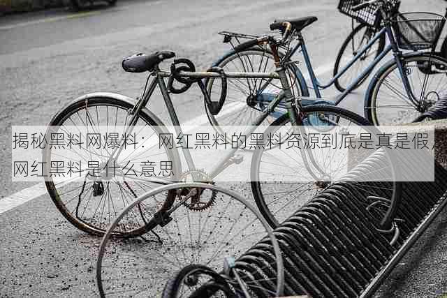 揭秘黑料网爆料:网红黑料的黑料资源到底是真是假,网红黑料是什么意思