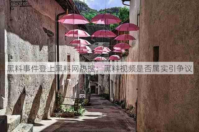 黑料事件登上黑料网热搜:黑料视频是否属实引争议