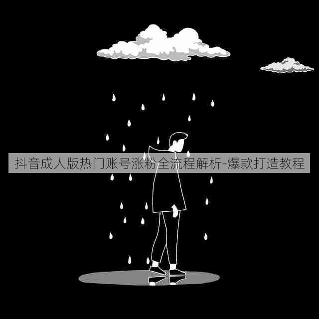 抖音成人版热门账号涨粉全流程解析-爆款打造教程