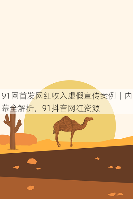 91网首发网红收入虚假宣传案例|内幕全解析,91抖音网红资源