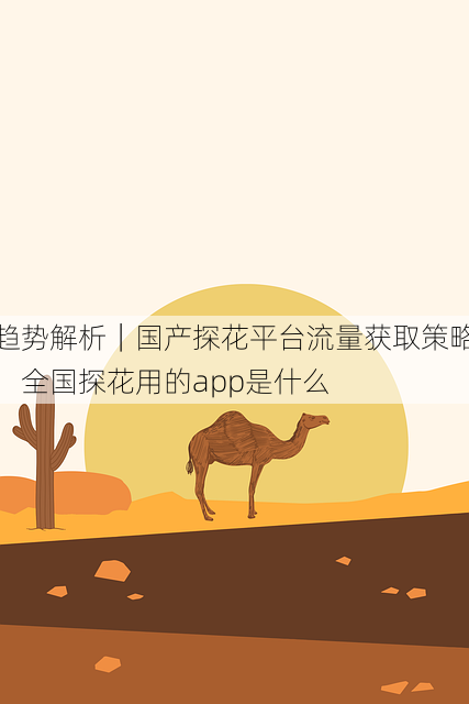 趋势解析|国产探花平台流量获取策略,全国探花用的app是什么